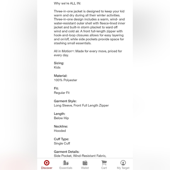 Boy's 3 in 1, All in Motion winter coat, size 16 - Picture 10 of 10